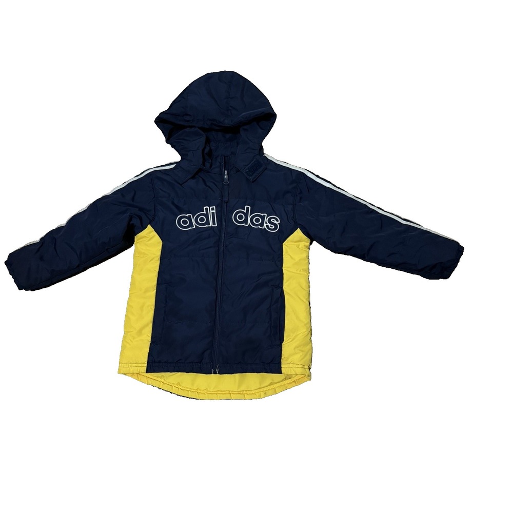 Adidas‎ Boys reversible jacket Size 6 Blue And Yellow